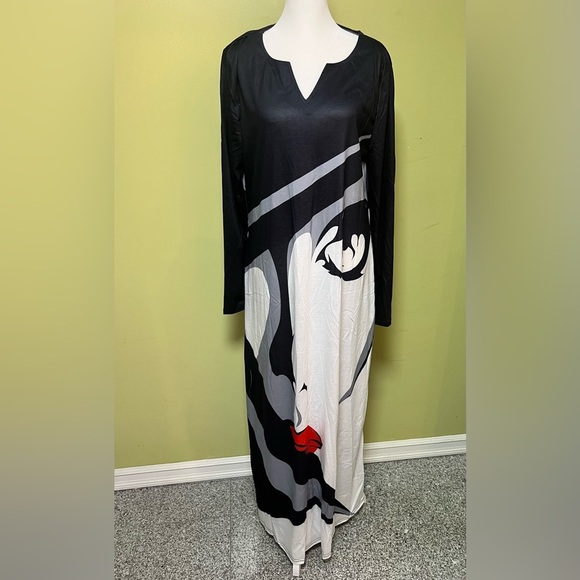 Notched Neck Figure Graphic Dress size XL12 - Picture 8 of 13